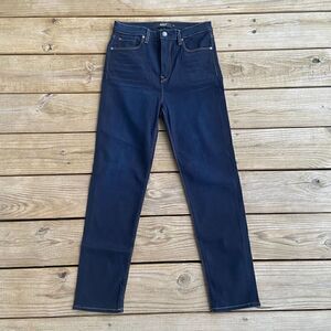 NEW Hudson Holly High Rise Crop Skinny Jeans Dark Wash Size 28
